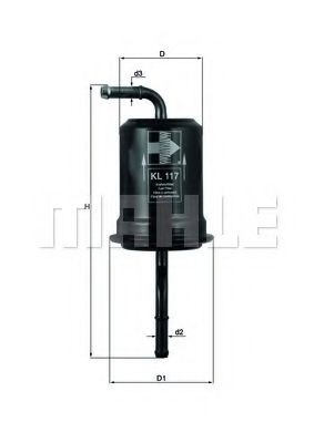 Фільтр тонкого очищення палива Mahle Original KL117 ціна, від 5.64 USD