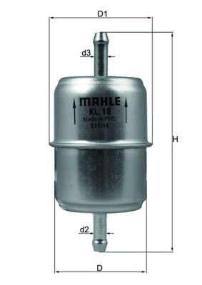 Фільтр тонкого очищення палива Mahle Original KL18OF ціна, від 3.81 USD