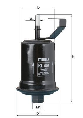Фільтр тонкого очищення палива Mahle Original KL507 ціна, від 2.80 USD