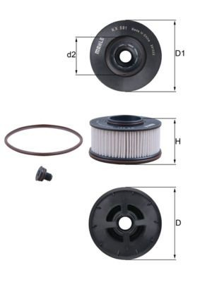 Фільтр тонкого очищення палива Mahle Original KX591D ціна, від 27.75 USD