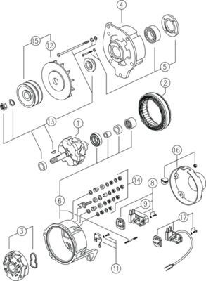 Генератор Mahle Original MG163 ціна, від 864.52 USD