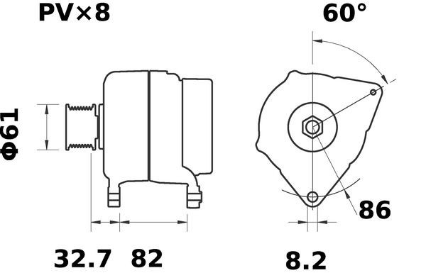 Генератор MG286 Mahle Original