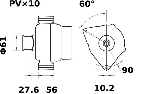 MG30 Mahle Original Авто генератор