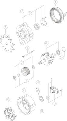 MG580 Mahle Original Авто генератор