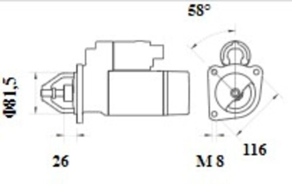 MS1085 Mahle Original Стартер двигуна