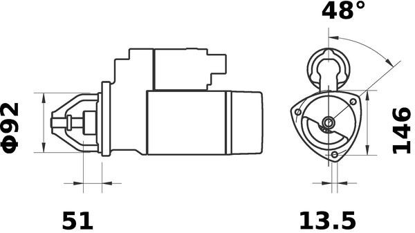 Стартер автомобільний Mahle Original MS117