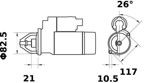 MS361 Mahle Original Стартер двигуна