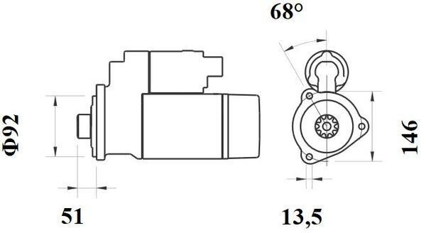 Стартер MS761 Mahle Original