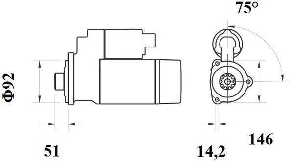 MS781 Mahle Original Стартер двигуна
