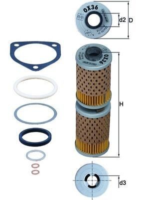 OX36D Mahle Original Фільтр масла