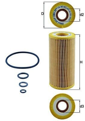 Масляний фільтр OX383D Mahle Original