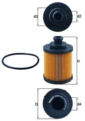 Купити OX418D Mahle Original Фільтр очищення масла відцентровий