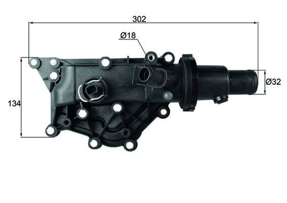 TH5989 Mahle Original Корпус термостата в зборі