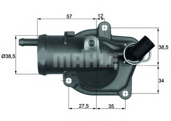Купити TI3187 Mahle Original Термостат в корпусі