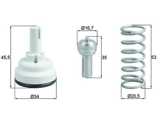 Купити TX18287D Mahle Original Термостат в корпусі