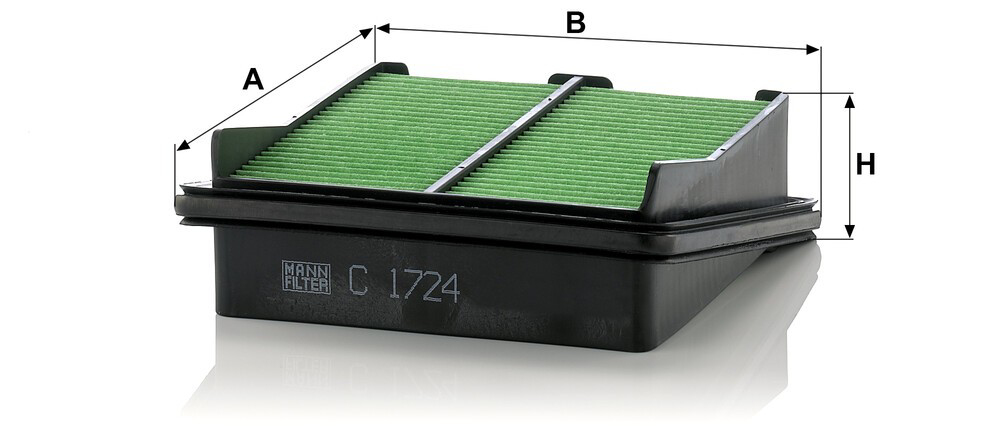 Елемент повітряного фільтра Mann-Filter C1724 ціна, від 6.35 USD
