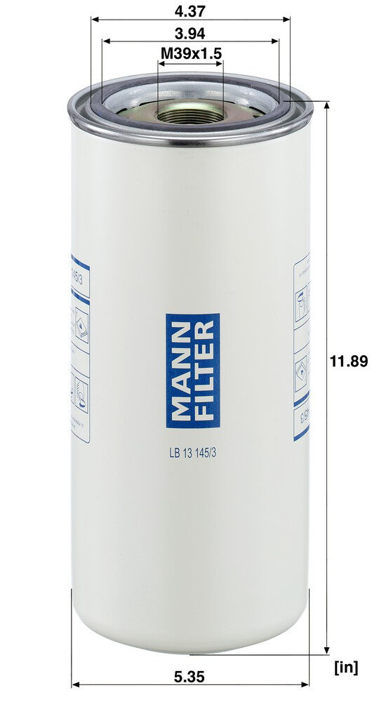 LB131453 Mann-Filter Фільтр осушувача повітря (вологомастиловідділювача) (TRUCK)