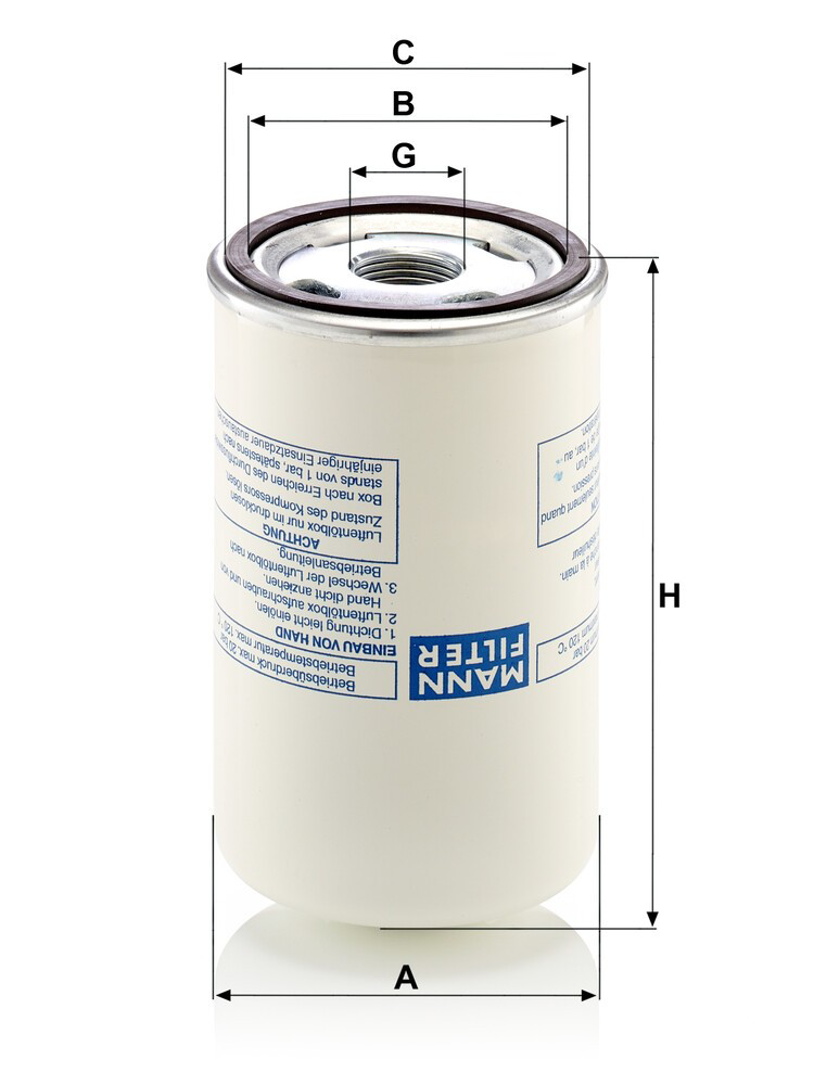 LB7192 Mann-Filter Фільтр осушувача повітря (вологомастиловідділювача) (TRUCK)