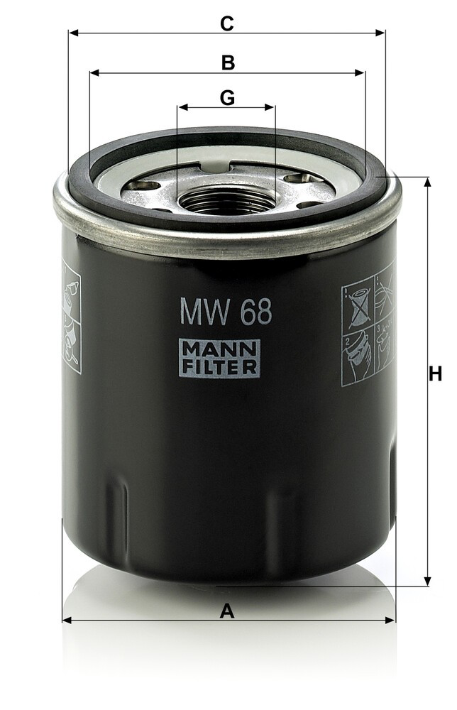 MW68 Mann-Filter Фільтр масла