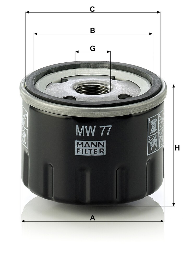 Купити MW77 Mann-Filter Фільтр очищення масла відцентровий