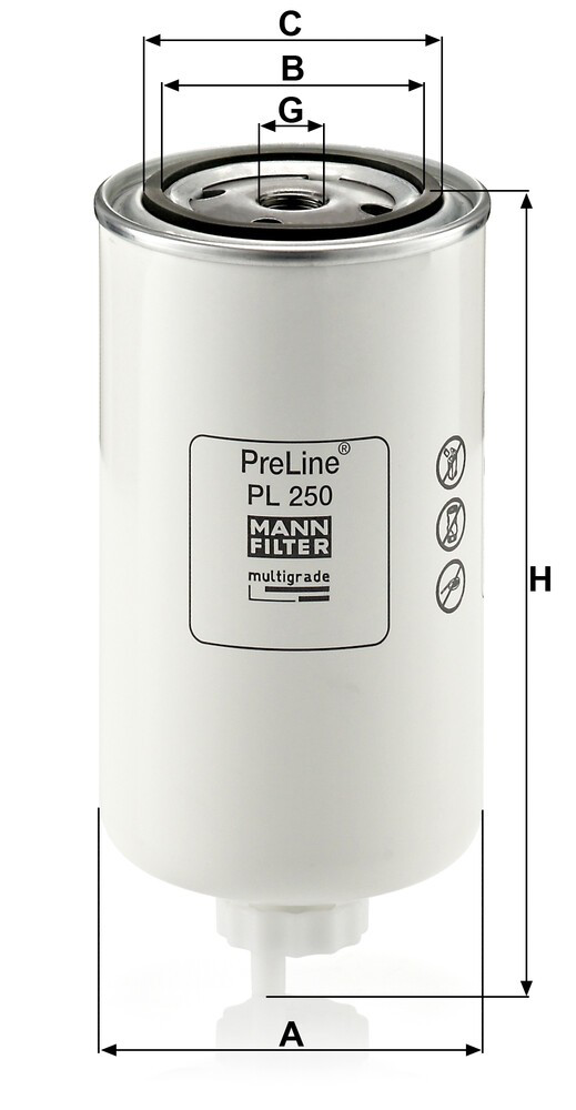 PL250 Mann-Filter Фільтр палива