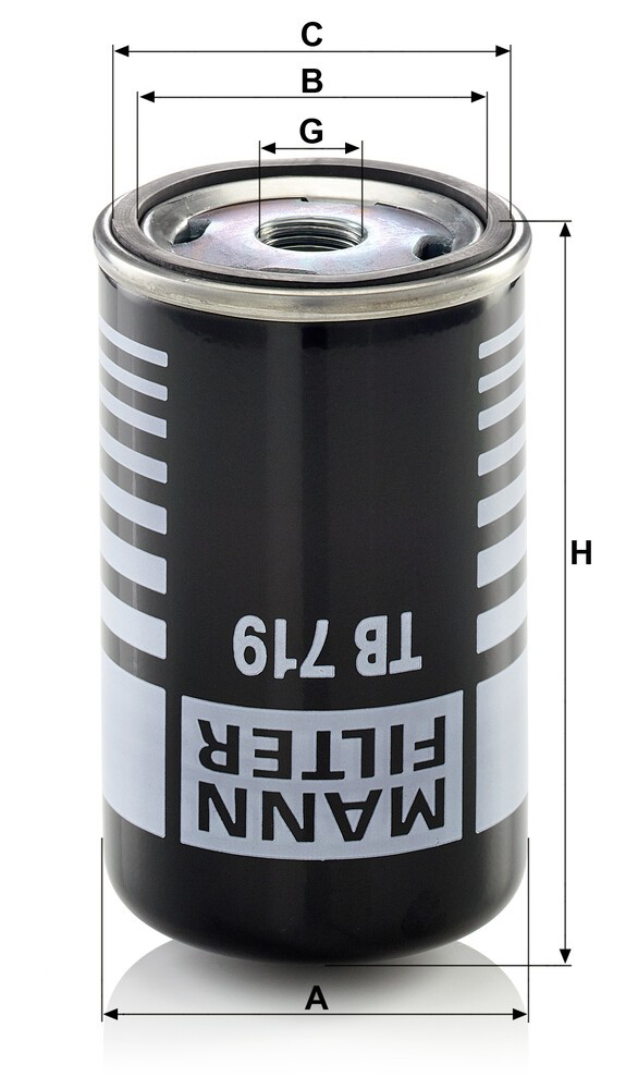 TB719 Mann-Filter Фільтр осушувача повітря (вологомастиловідділювача) (TRUCK)