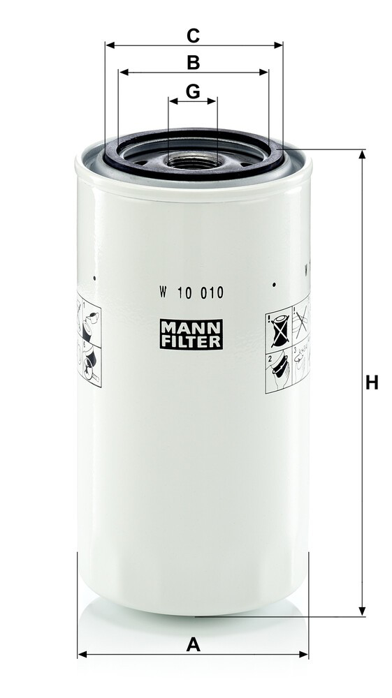 Фільтр вентиляції картера Mann-Filter W10010 ціна, від 24.80 USD