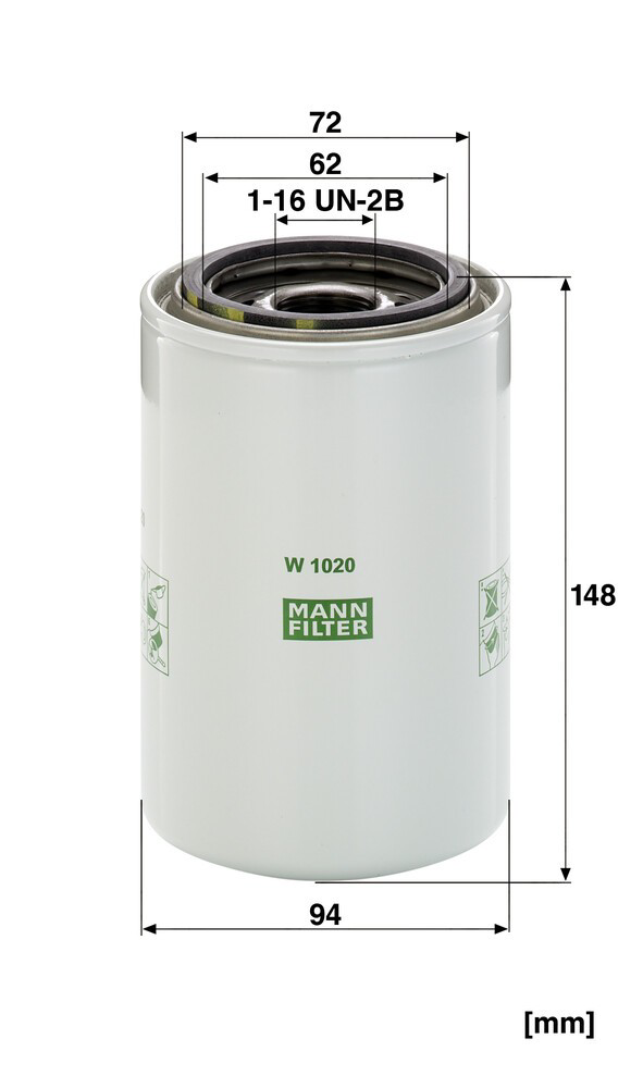 Купити W1020 Mann-Filter Фільтр очищення масла відцентровий