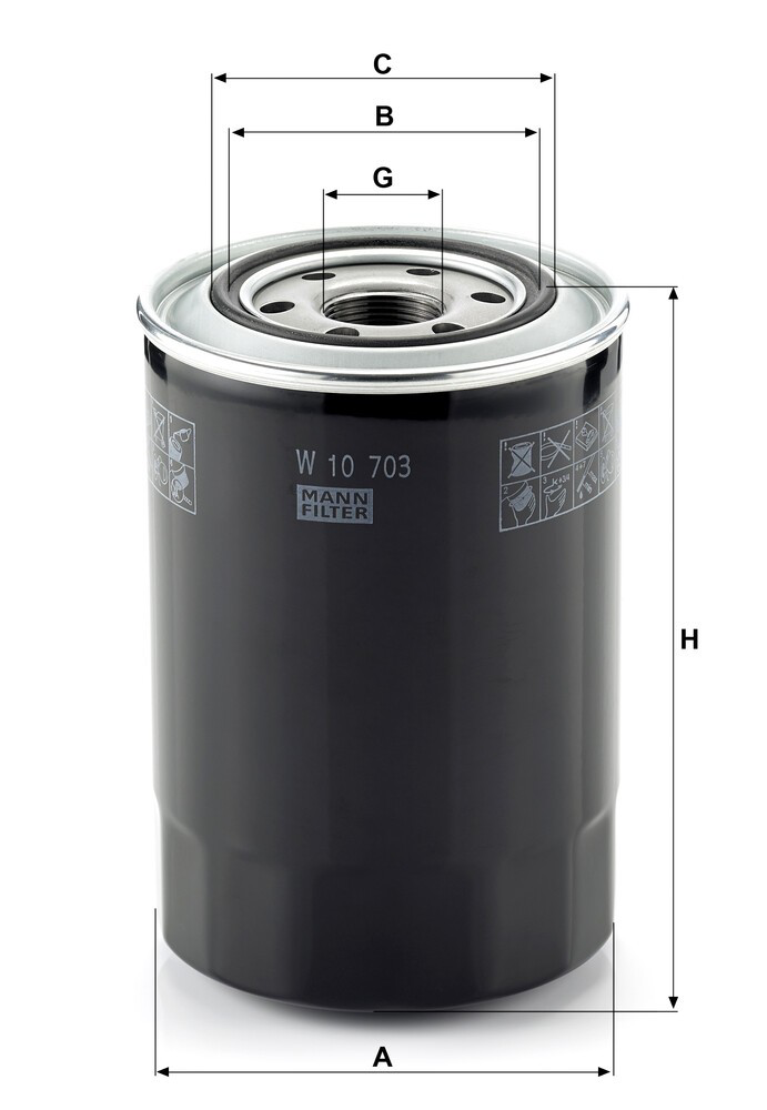 W10703 Mann-Filter Фільтр масла
