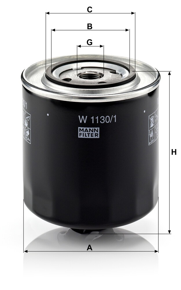 Масляний фільтр двигуна Mann-Filter W11301 ціна, від 12.63 USD