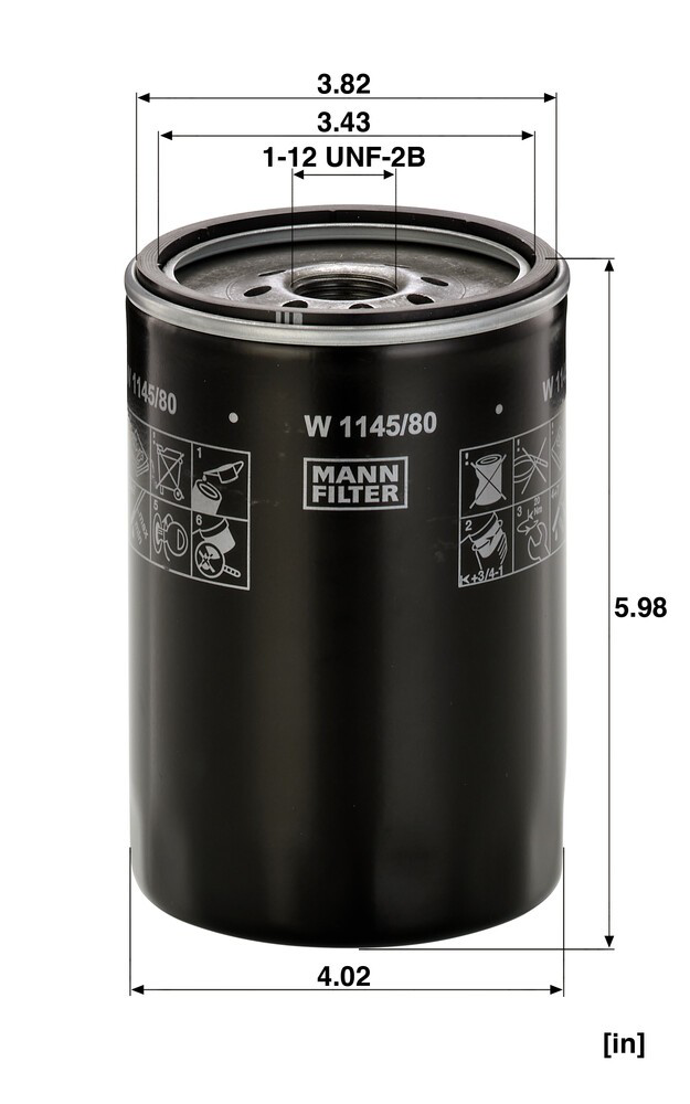 Фільтр масляний Mann-Filter W114580