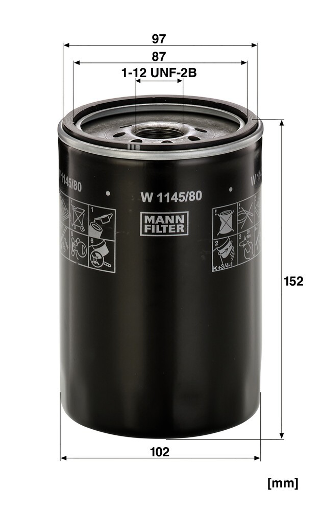 Масляний фільтр W114580 Mann-Filter