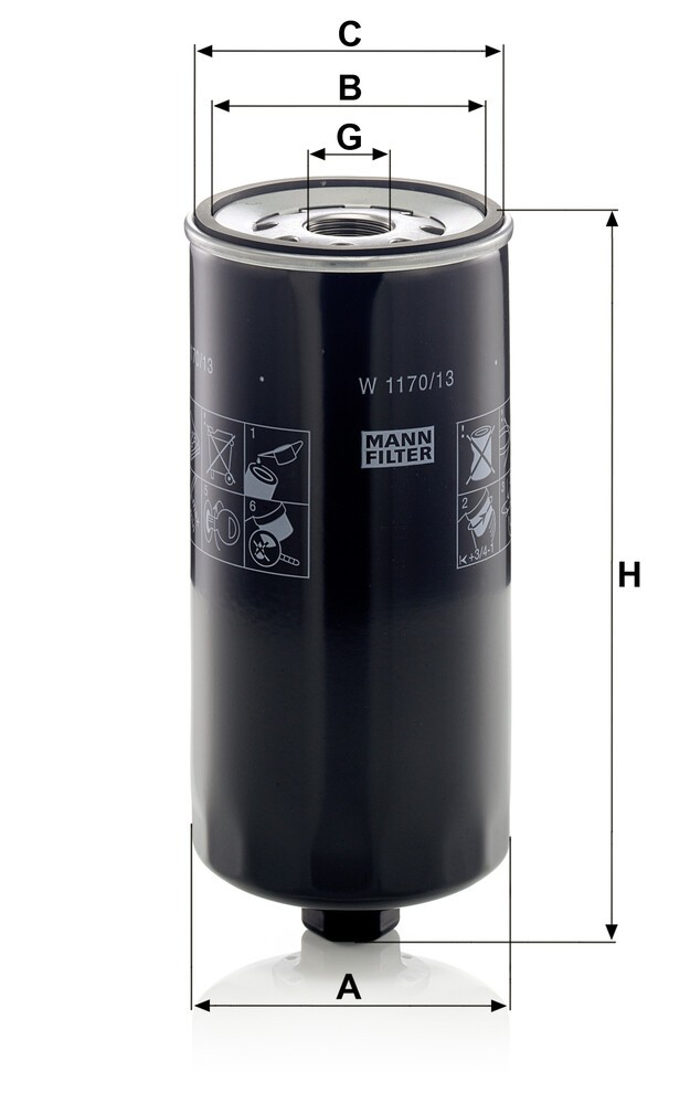 W117013 Mann-Filter Фільтр масла