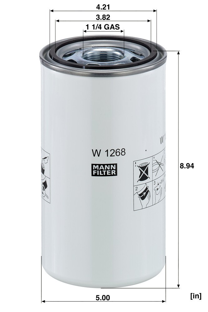 W1268 Mann-Filter Фільтр гідравлічної системи