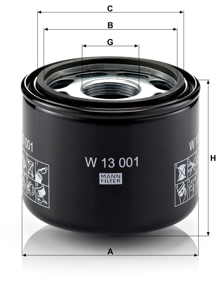 W13001 Mann-Filter Фільтр масла