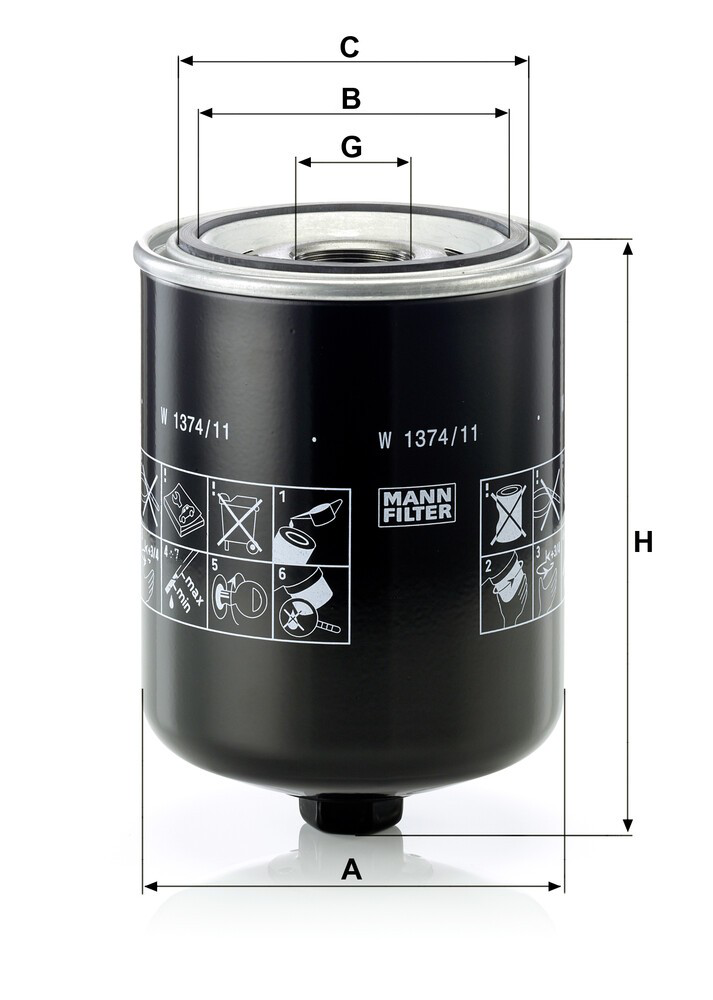 W137411 Mann-Filter Фільтр масла