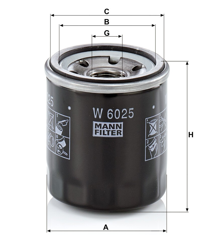 W6025 Mann-Filter Фільтр масла