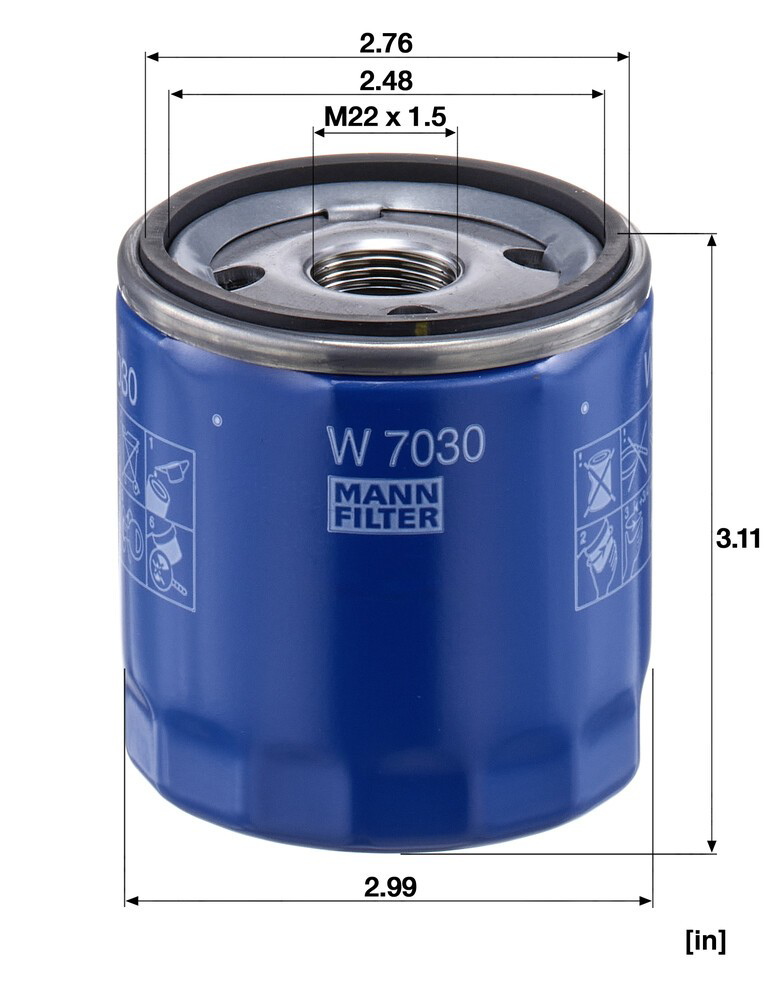 Купити W7030 Mann-Filter Фільтр очищення масла відцентровий
