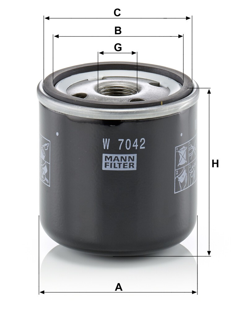 W7042 Mann-Filter Фільтр масла