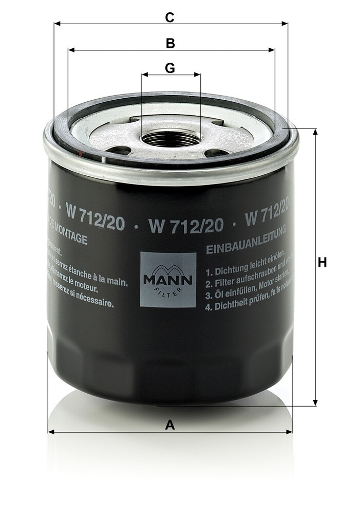 W71220 Mann-Filter Фільтр масла