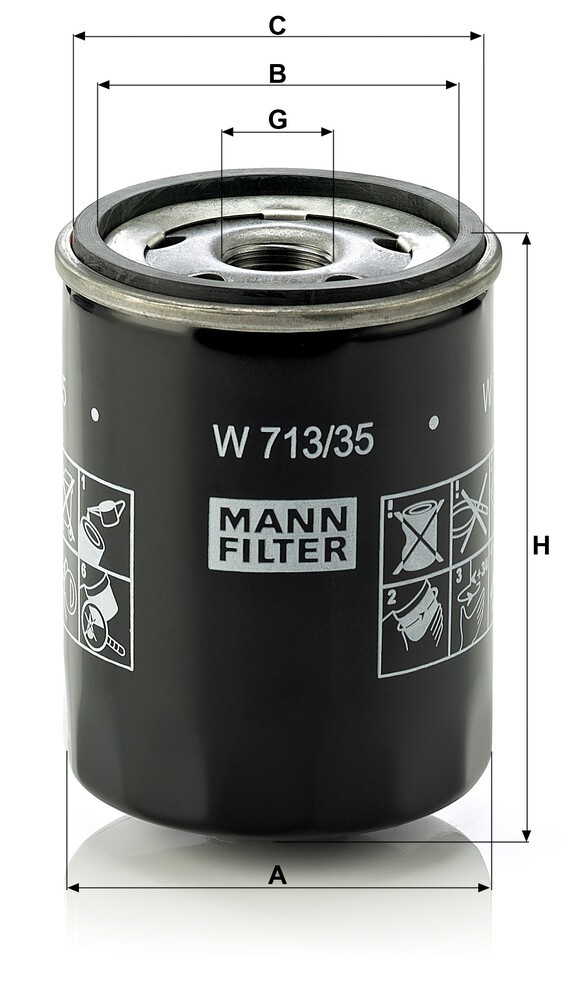 W71335 Mann-Filter Фільтр масла