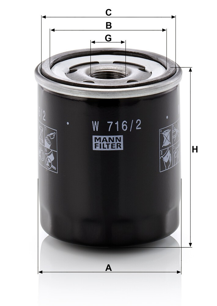 W7162 Mann-Filter Фільтр масла