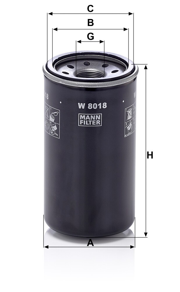 Купити W8018 Mann-Filter Фільтр очищення масла відцентровий