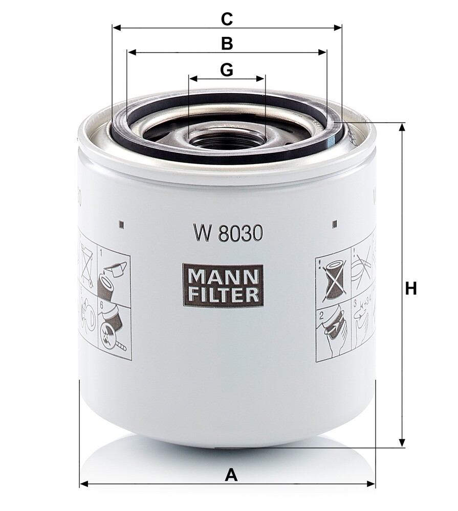 W8030 Mann-Filter Фільтр масла