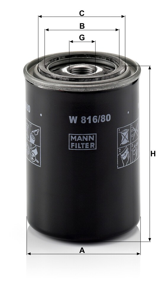 Купити W81680 Mann-Filter Фільтр очищення масла відцентровий