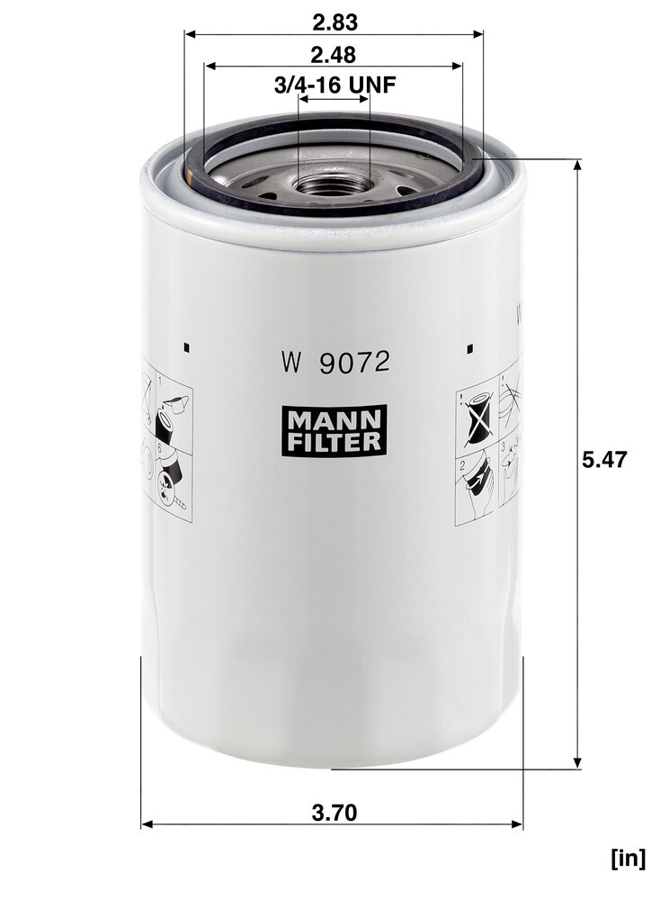 W9072 Mann-Filter Фільтр масла