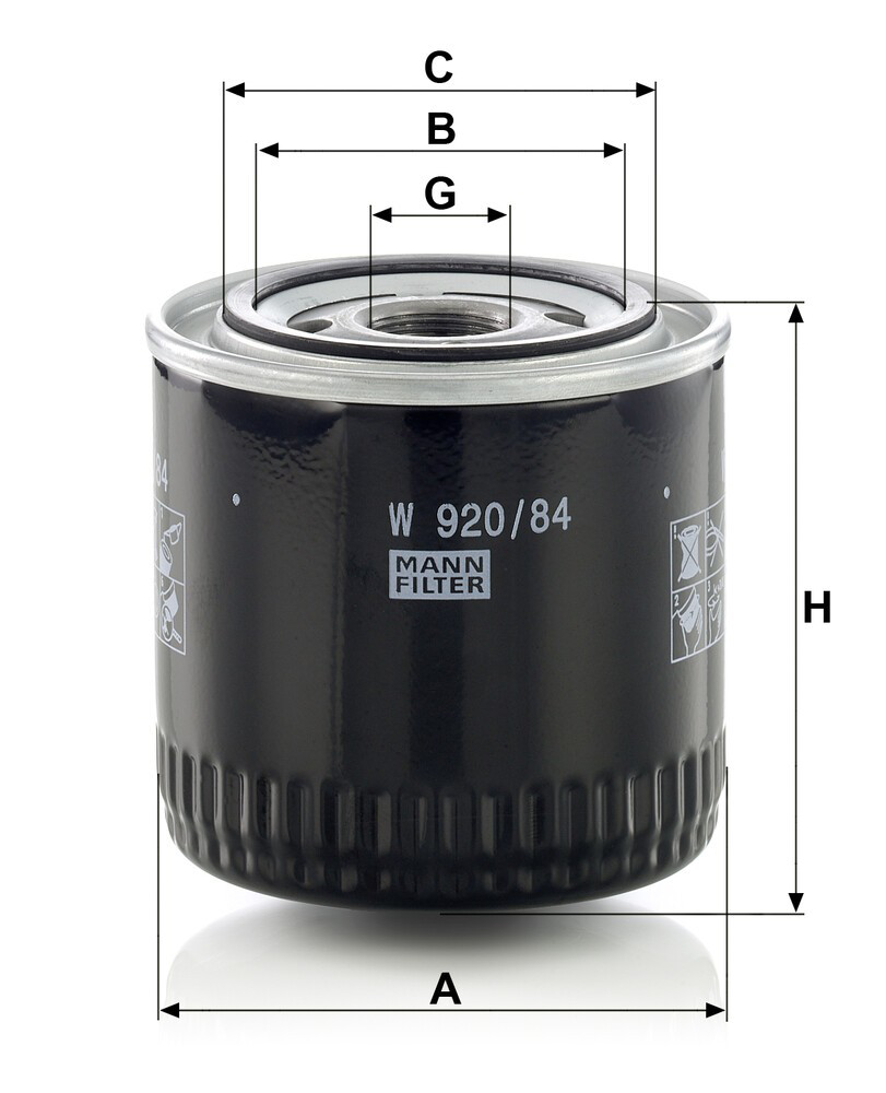 W92084 Mann-Filter Фільтр масла