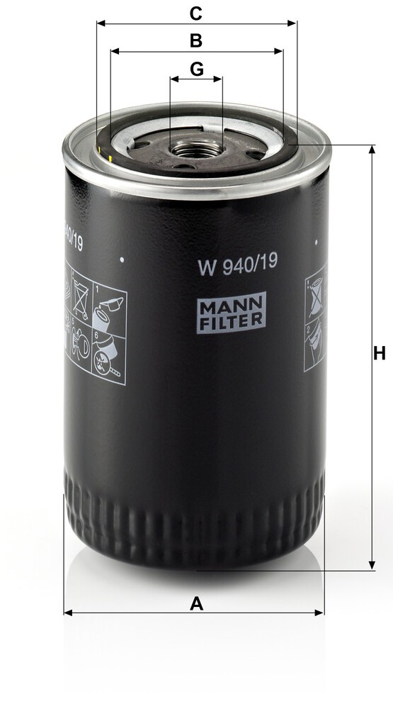 Фільтр тонкого очищення палива Mann-Filter W94019 ціна, від 19.46 USD