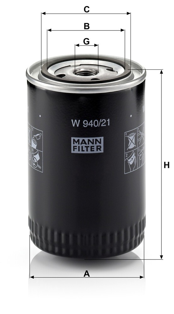 W94021 Mann-Filter Фільтр масла
