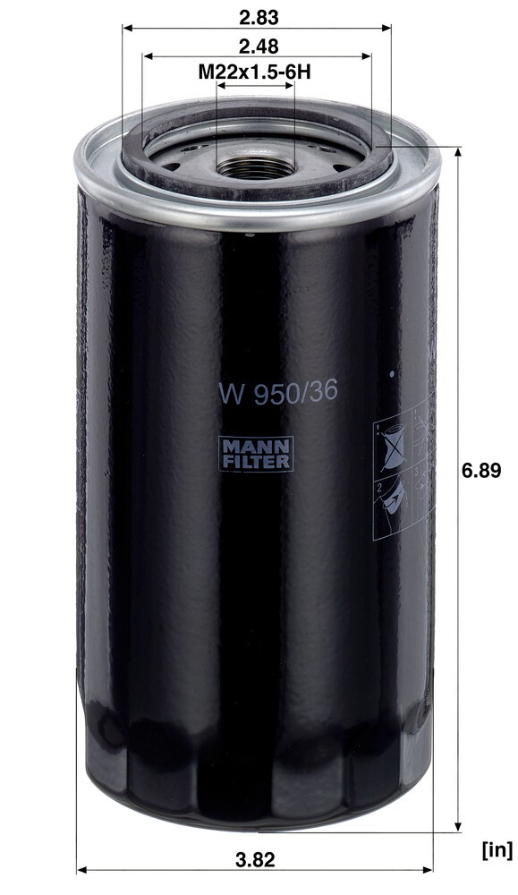 Купити W95036 Mann-Filter Фільтр очищення масла відцентровий